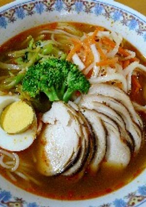 自家製チャーシューとナムルで絶品韓国温麺-レシピのメイン写真