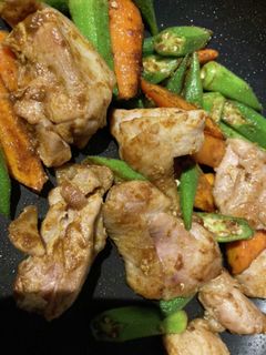 オクラと鶏肉のカレー炒め-レシピのメイン写真