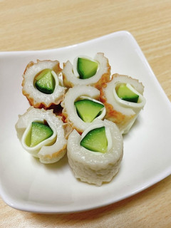 簡単!お弁当!きゅうりチーズのちくわ巻き-レシピのメイン写真