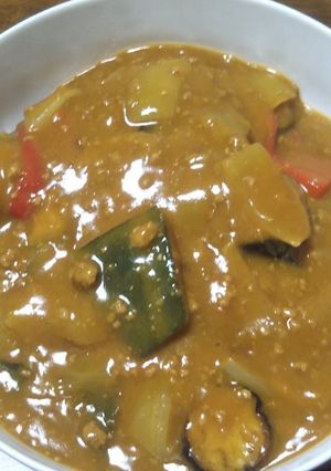 夏野菜カボチャカレー-レシピのメイン写真