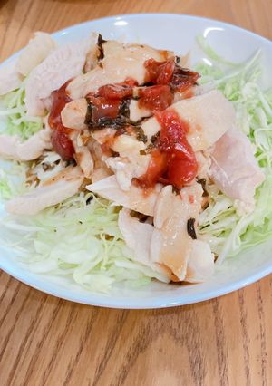 ささ身梅昆布タレ-レシピのメイン写真