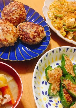 ピーマンの肉詰めでもハンバーグでもよし！-レシピのメイン写真