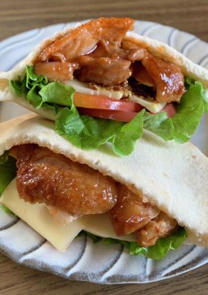 ピタパンサンドチキンバーベキューソース-レシピのメイン写真
