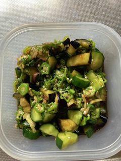 夏野菜の麺つゆ和え(山形のだし風)-レシピのメイン写真