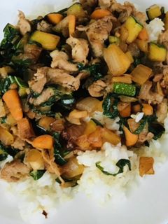 夏野菜の炒め丼-レシピのメイン写真