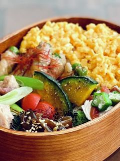 わっぱ弁当*ししとうの豚肉巻きと炒り卵-レシピのメイン写真