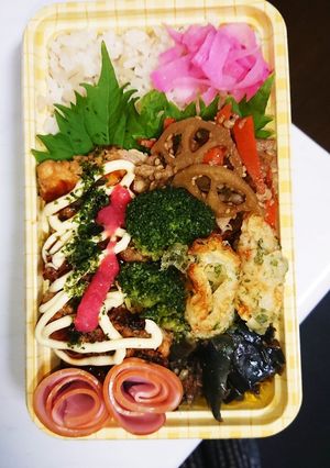 【夫婦弁当107】お好み焼ときんぴら-レシピのメイン写真