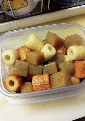 簡単こんにゃくとちくわの炒め煮作り置き-レシピのメイン写真