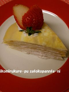 簡単♪混ぜて焼くだけ☆イチゴミルクレープ-レシピのメイン写真