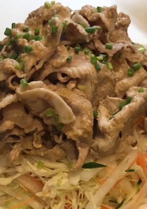 豚しゃぶの和風胡麻ドレッシング和えサラダ-レシピのメイン写真