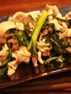 春菊と豚肉の香り炒め-レシピのメイン写真