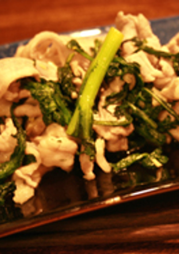 春菊と豚肉の香り炒め-レシピのメイン写真
