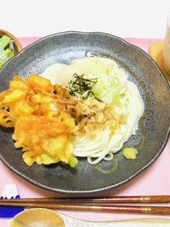 海老とネギのかき揚げぶっかけうどん-レシピのメイン写真