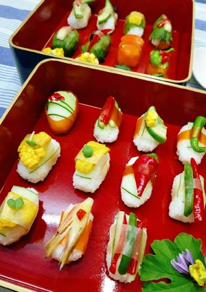 ベジート巻き 野菜のお寿司 モロヘイヤ-レシピのメイン写真