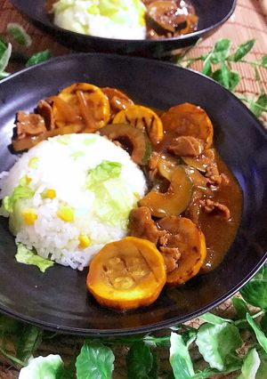 黄色と緑のズッキーニの和風カレー-レシピのメイン写真