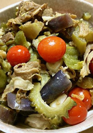 お鍋一つで簡単！夏野菜と豚肉の酢醤油煮-レシピのメイン写真