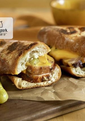 ローストポークのパニーニ風ホットサンド-レシピのメイン写真