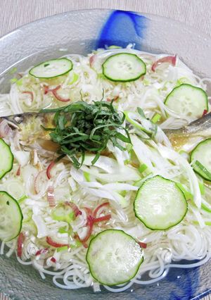 鮎そうめん-レシピのメイン写真