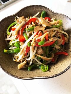妊娠飯!まいたけともやしのオイスター炒め-レシピのメイン写真