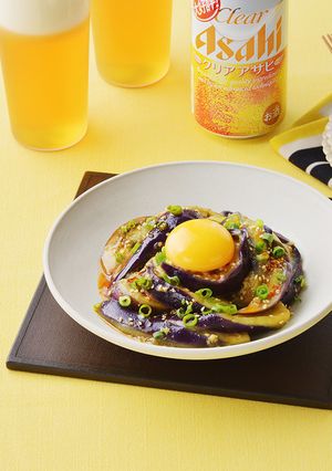 レンジで簡単♪とろとろお月見なすユッケ-レシピのメイン写真