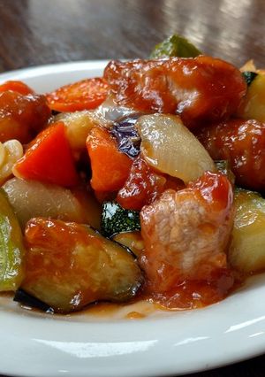 夏野菜の酢豚-レシピのメイン写真