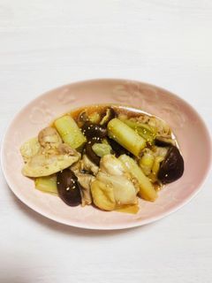 鶏肉としいたけと長ネギの煮物♡-レシピのメイン写真