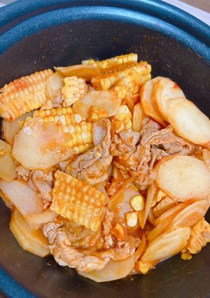 豚バラ野菜ぎゅうぎゅうコチュジャン煮-レシピのメイン写真