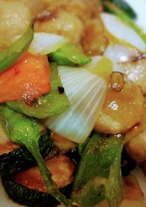 肉団子と揚げ野菜の中華炒め-レシピのメイン写真