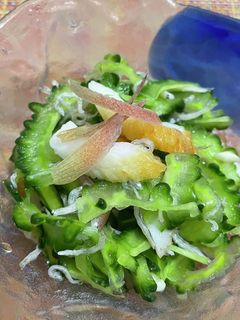 ゴーヤ茗荷ちくわでさっぱり酢のもの-レシピのメイン写真