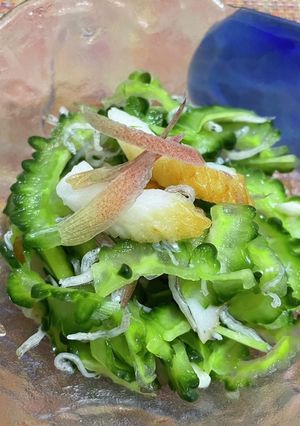 ゴーヤ茗荷ちくわでさっぱり酢のもの-レシピのメイン写真