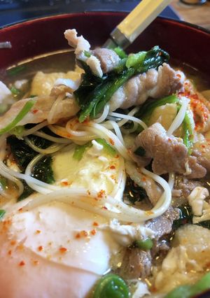 豚バラにゅうめん。#そうめん-レシピのメイン写真