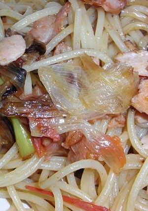 サーモンと葱の和風パスタ-レシピのメイン写真