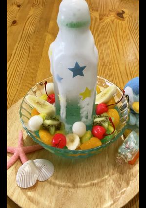 ポッチャマのうずしお!?フルーツポンチ-レシピのメイン写真