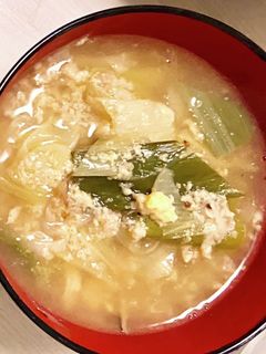 余った肉だねと長ネギのスープ-レシピのメイン写真