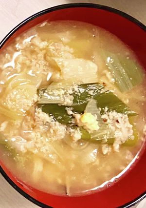 余った肉だねと長ネギのスープ-レシピのメイン写真