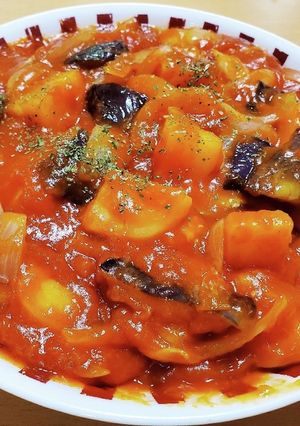 ジャガイモとなすのトマトソース煮込み-レシピのメイン写真