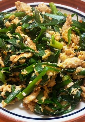 鶏ひき肉deニラ玉!-レシピのメイン写真