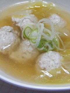 白菜とふわふわ鶏団子のスープ-レシピのメイン写真