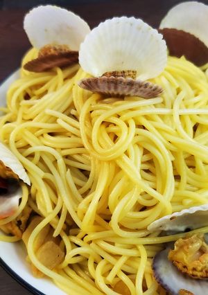 帆立の稚貝のパエリア風パスタ♦♫♦･*:-レシピのメイン写真