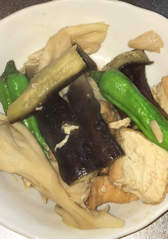 厚揚げと茄子と舞茸と獅子唐のポン酢煮-レシピのメイン写真