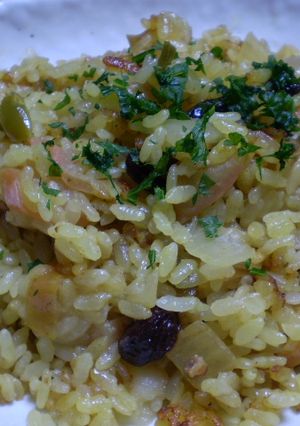リンゴと豚肉の炊き込みカレーピラフ-レシピのメイン写真