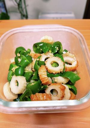 弁当おかず⑧ ピーマンとちくわのごま和え-レシピのメイン写真