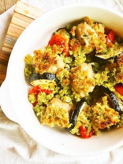 アジのつみれバジルパン粉焼き-レシピのメイン写真