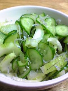 きゅうりとセロリの昆布茶あえ 簡単-レシピのメイン写真