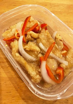 ●鶏むね肉の唐揚げで●さっぱりマリネ-レシピのメイン写真