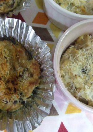 刻んだシイタケ♪と混ぜ混ぜパン粉焼き☆-レシピのメイン写真