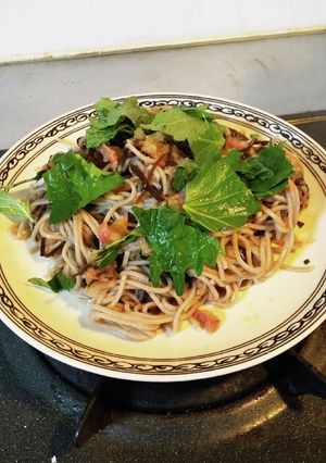 塩昆布と梅しそと大根おろしピリ辛蕎麦-レシピのメイン写真