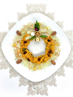 クリスマスリースのかぼちゃのサラダ-レシピのメイン写真
