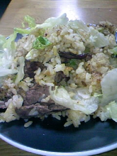 牛肉とレタスのオイスターソース炒飯-レシピのメイン写真