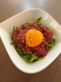 無添加焼肉のたれで作る 旨馬肉ユッケ-レシピのメイン写真